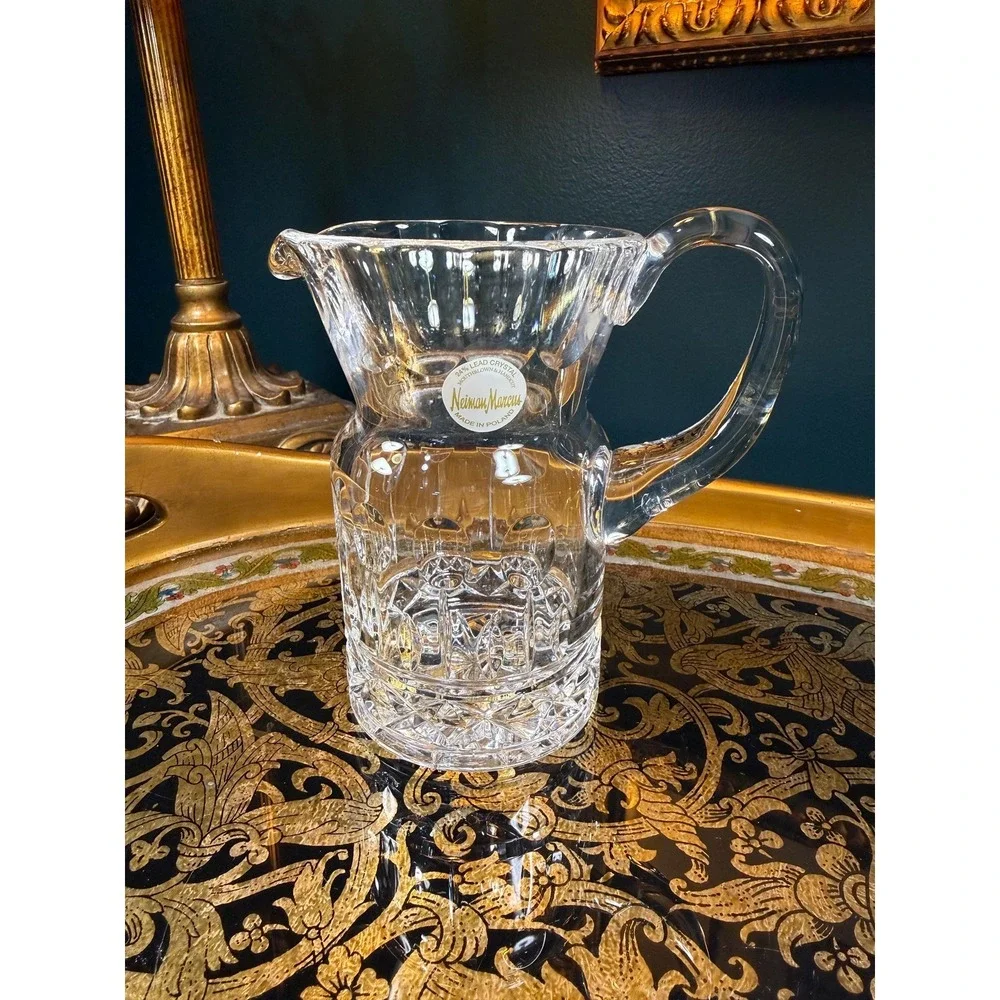 Vintage‎ Neiman Marcus Lead Crystal Creamer Pitcher